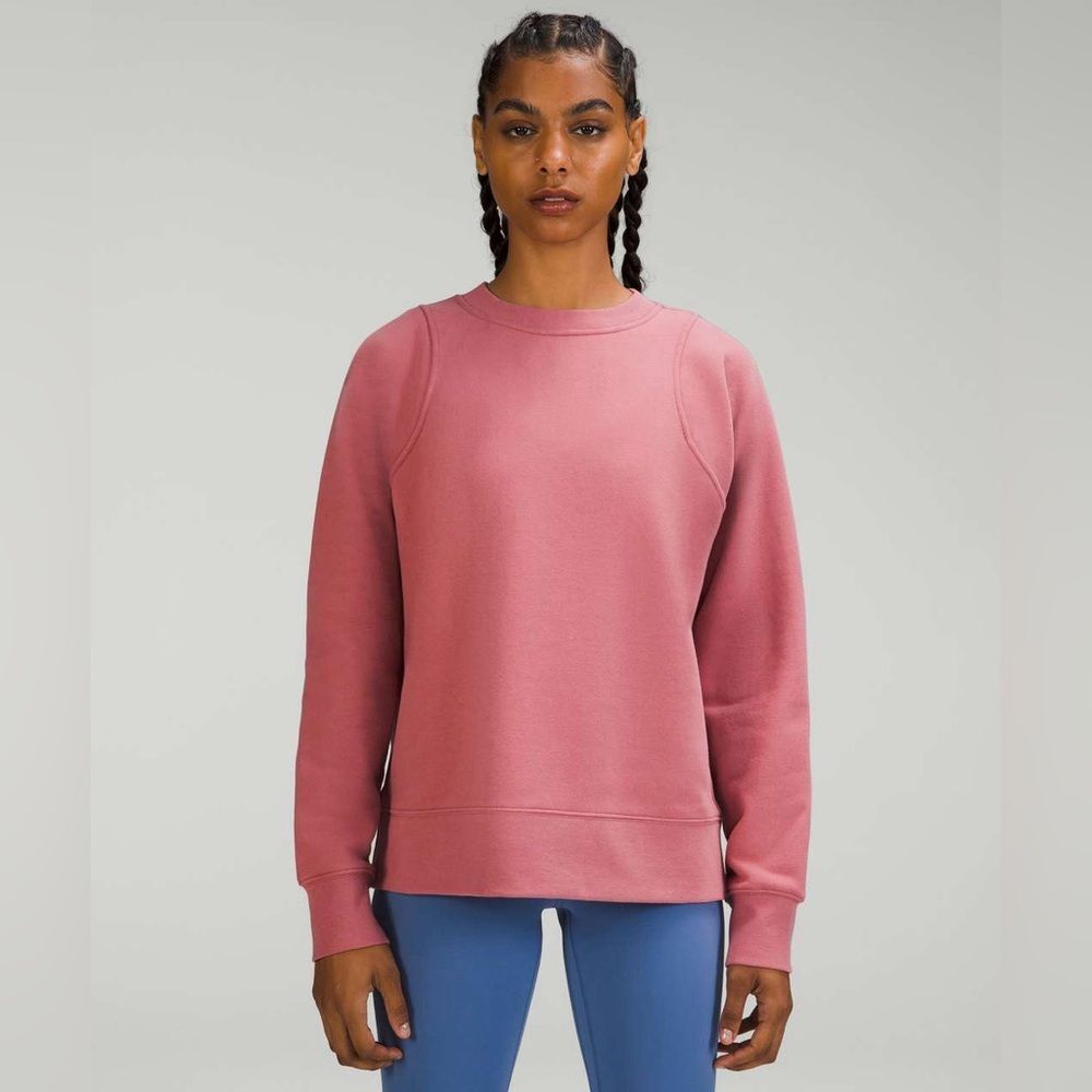 Lululemon Loungeful Crewneck Pullover Brier Rose Sweatshirt Soft Fleece  Size 6